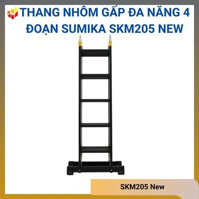 Thang nhôm gấp đa năng 4 đoạn Sumika SKM205 New