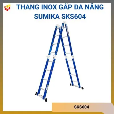 Thang inox gấp đa năng Sumika SKS604