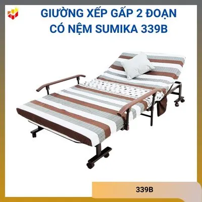 Giường xếp gấp 2 đoạn có nệm Sumika 339B