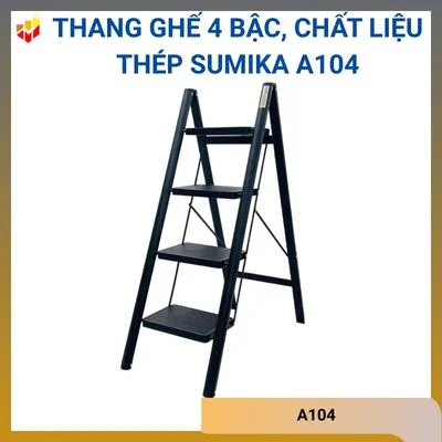 Thang ghế 4 bậc, chất liệu thép Sumika A104