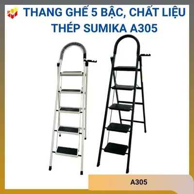 Thang ghế 5 bậc, chất liệu thép Sumika A305