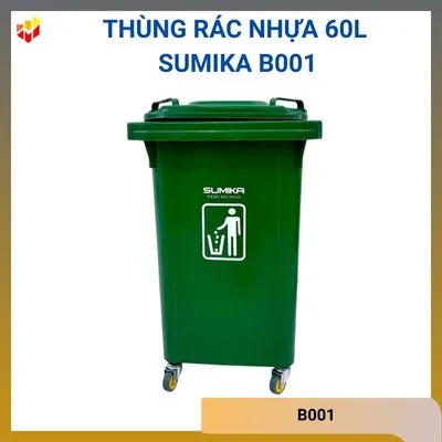 Thùng rác nhựa 60L Sumika B001