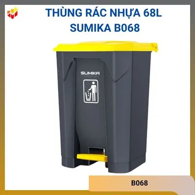 Thùng rác nhựa 68L Sumika B068