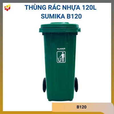 Thùng rác nhựa 120L Sumika B120