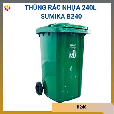 Thùng rác nhựa 240L Sumika B240