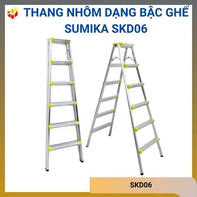 Thang nhôm dạng bậc ghế Sumika SKD06