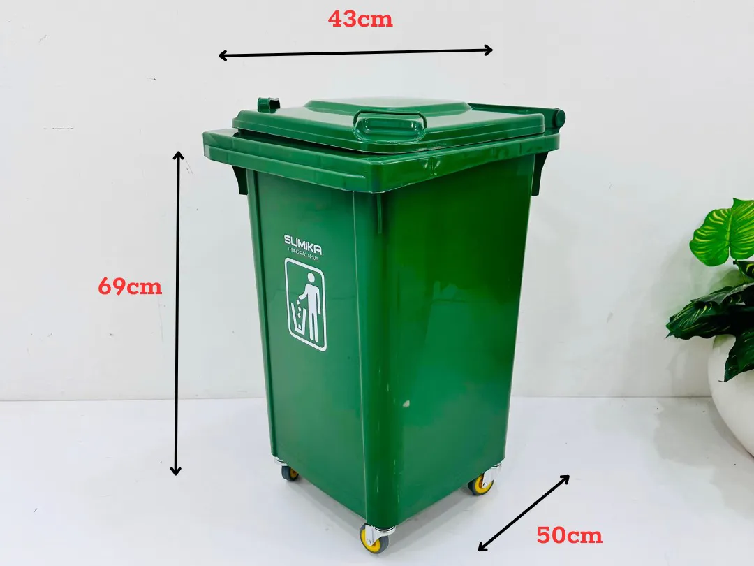 Thùng rác nhựa 60L Sumika B001