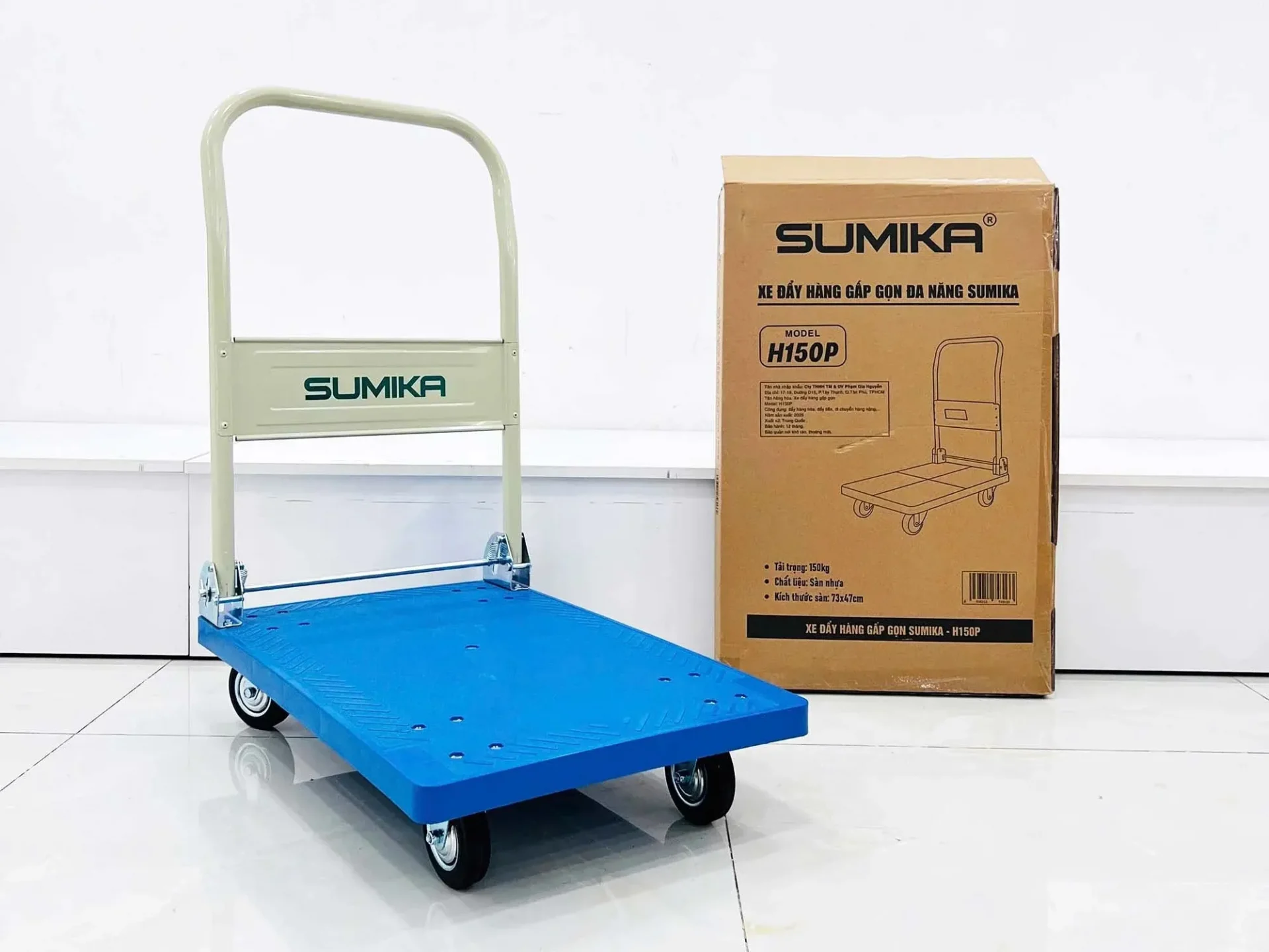 Xe đẩy hàng gấp gọn Sumika H150P