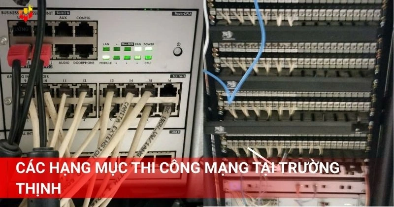 Các hạng mục thi công mạng tại Trường Thịnh