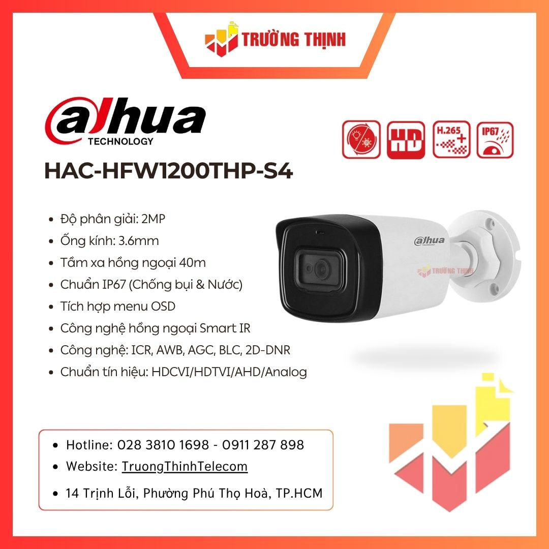 Camera Dahua HAC-HFW1200THP-S4
