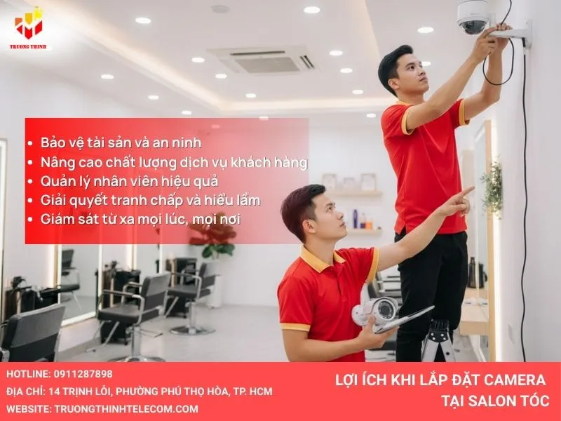 Lợi ích khi lắp đặt camera cho salon tóc