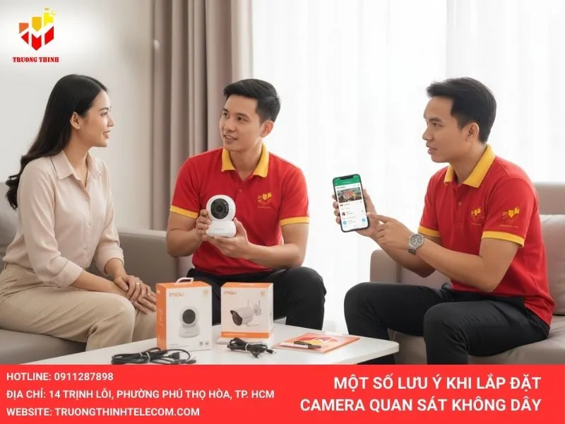 Lưu ý khi lắp đặt camera không dây cho khách hàng