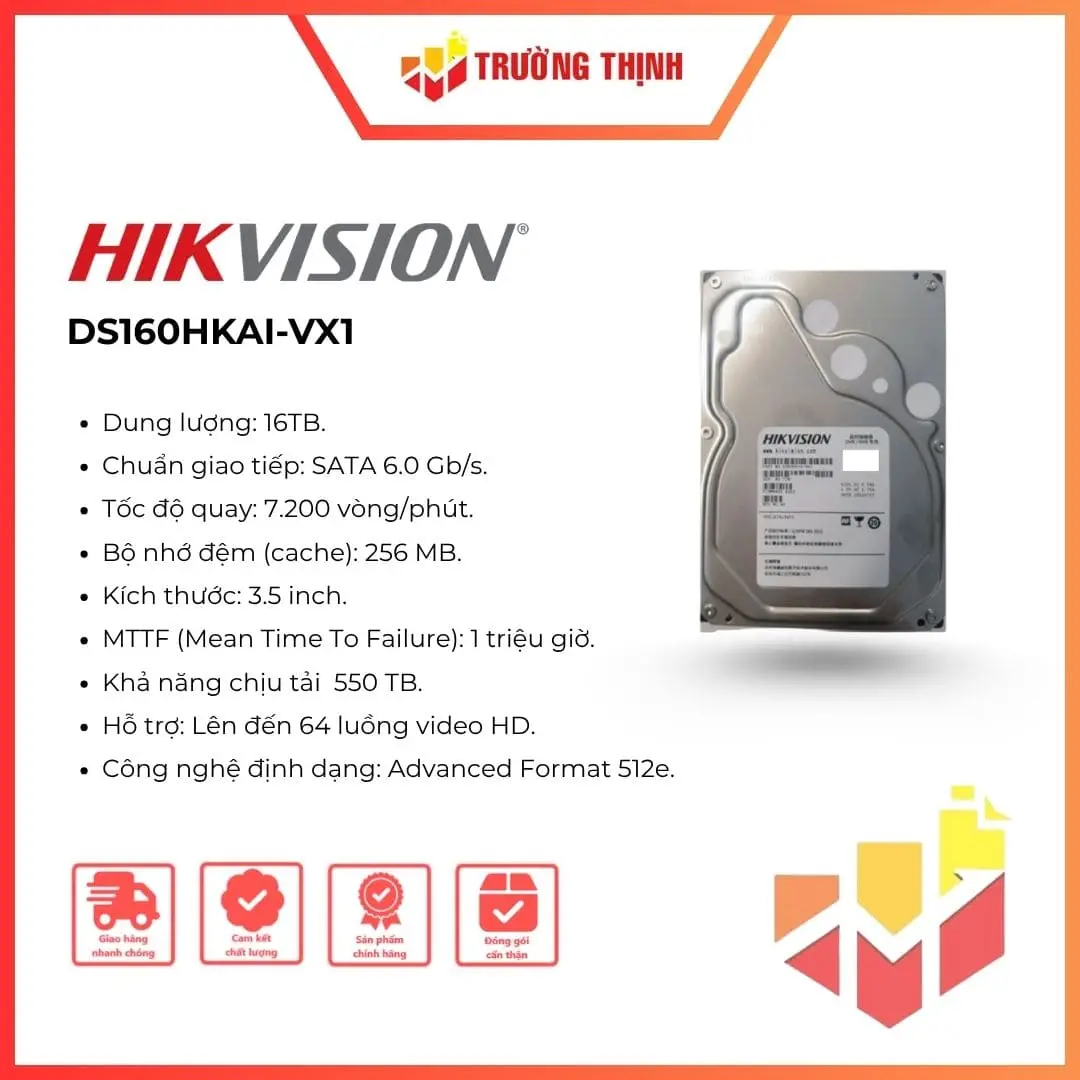 Hikvision DS160HKAI-VX1 - Ổ Cứng 16TB SATA III