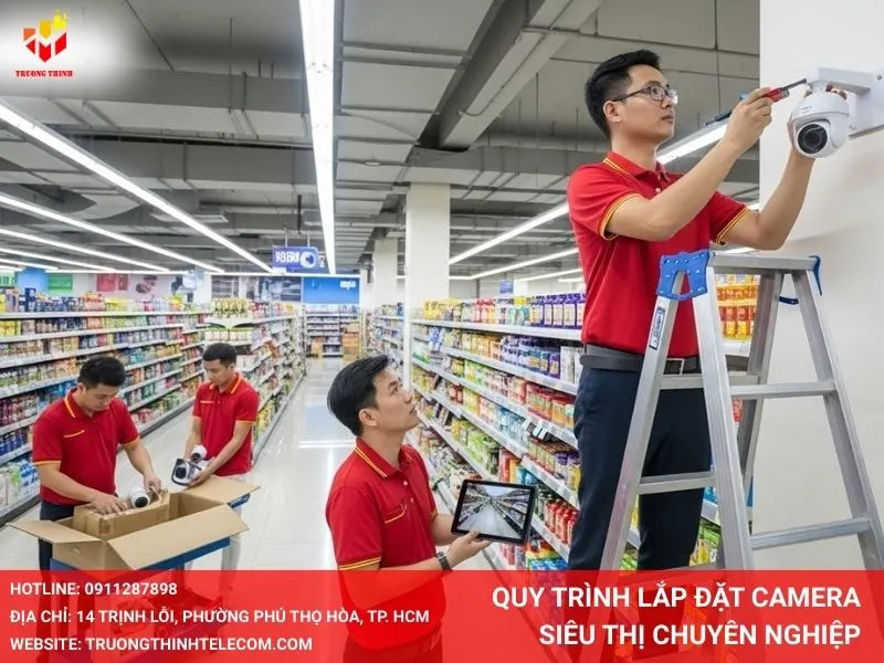 Quy trình lắp đặt camera quan sát cho siêu thị chuyên nghiệp