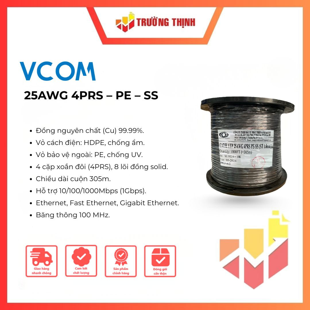 VCOM 25AWG 4PRS – PE – SS