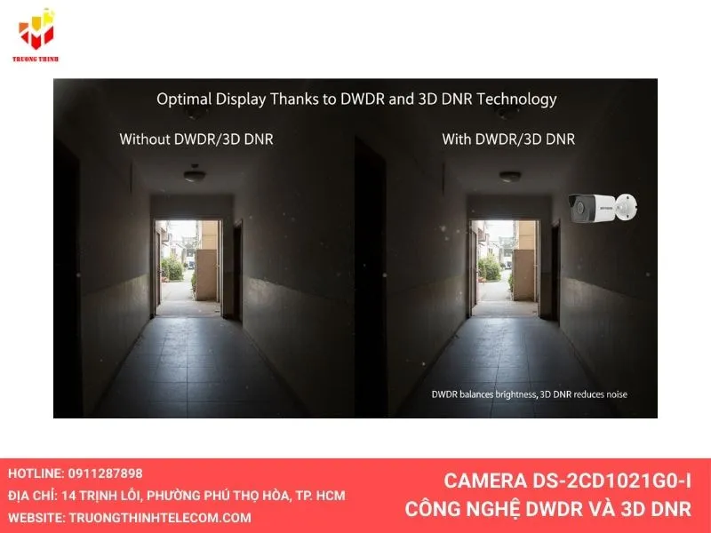 Camera IP DS-2CD1021G0-I công nghệ DWDR và 3D DNR