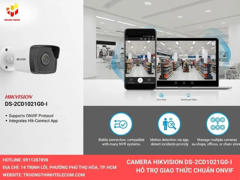 Camera IP DS-2CD1021G0-I giao thức onvif