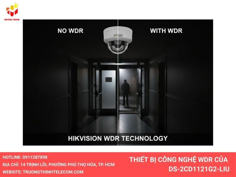 camera Hikvision DS-2CD1121G2-LIU với công nghệ wdr
