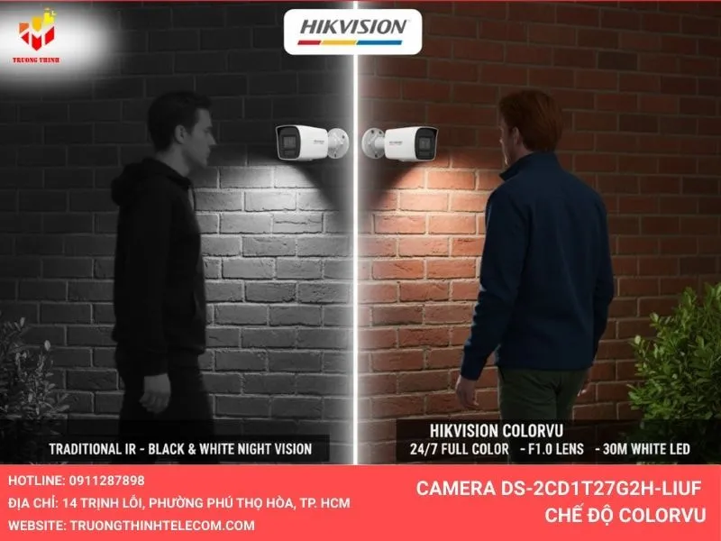 Camera DS-2CD1T27G2H-LIUF chế độ colorvu