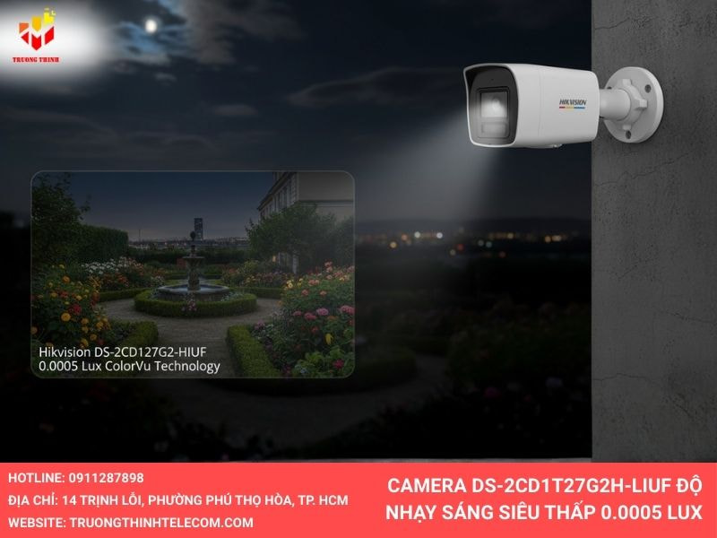 Camera DS-2CD1T27G2H-LIUF nhạy sáng siêu thấp