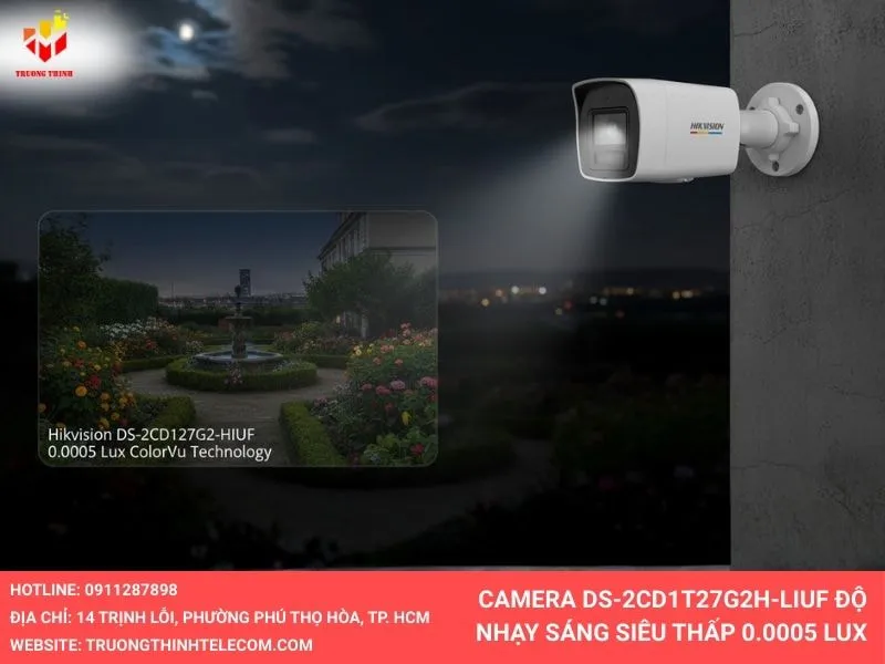 Camera DS-2CD1T27G2H-LIUF nhạy sáng siêu thấp