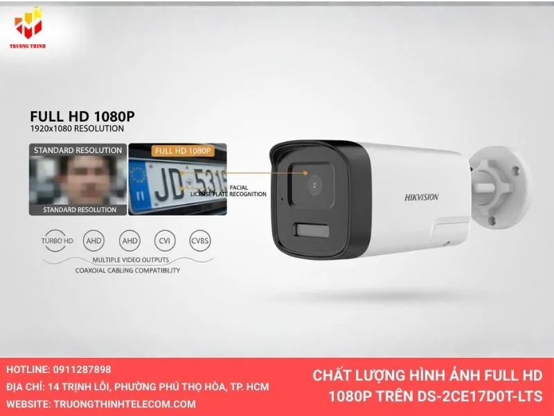 Camera DS-2CE17D0T-LTS full HD 1080P