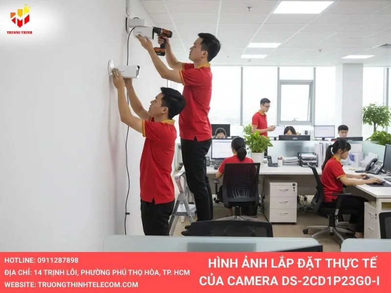 Hình ảnh lắp đặt camera HIKVISION DS-2CD1P23G0-I thực tế