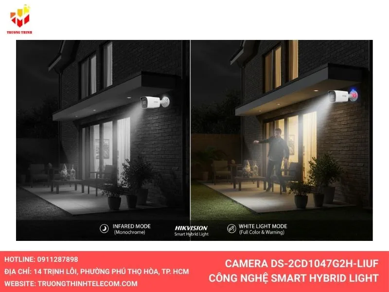 Công nghệ Smart Hybrid light của Camera 2CD1047G2H-LIUF