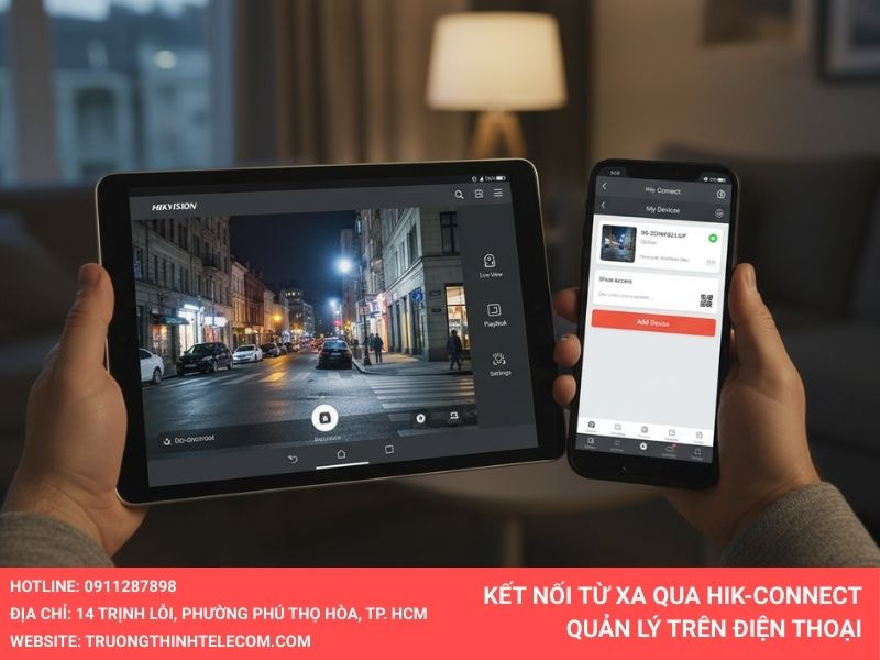 Camera 2CD1047G2H-LIUF kết nối với HIk-connect