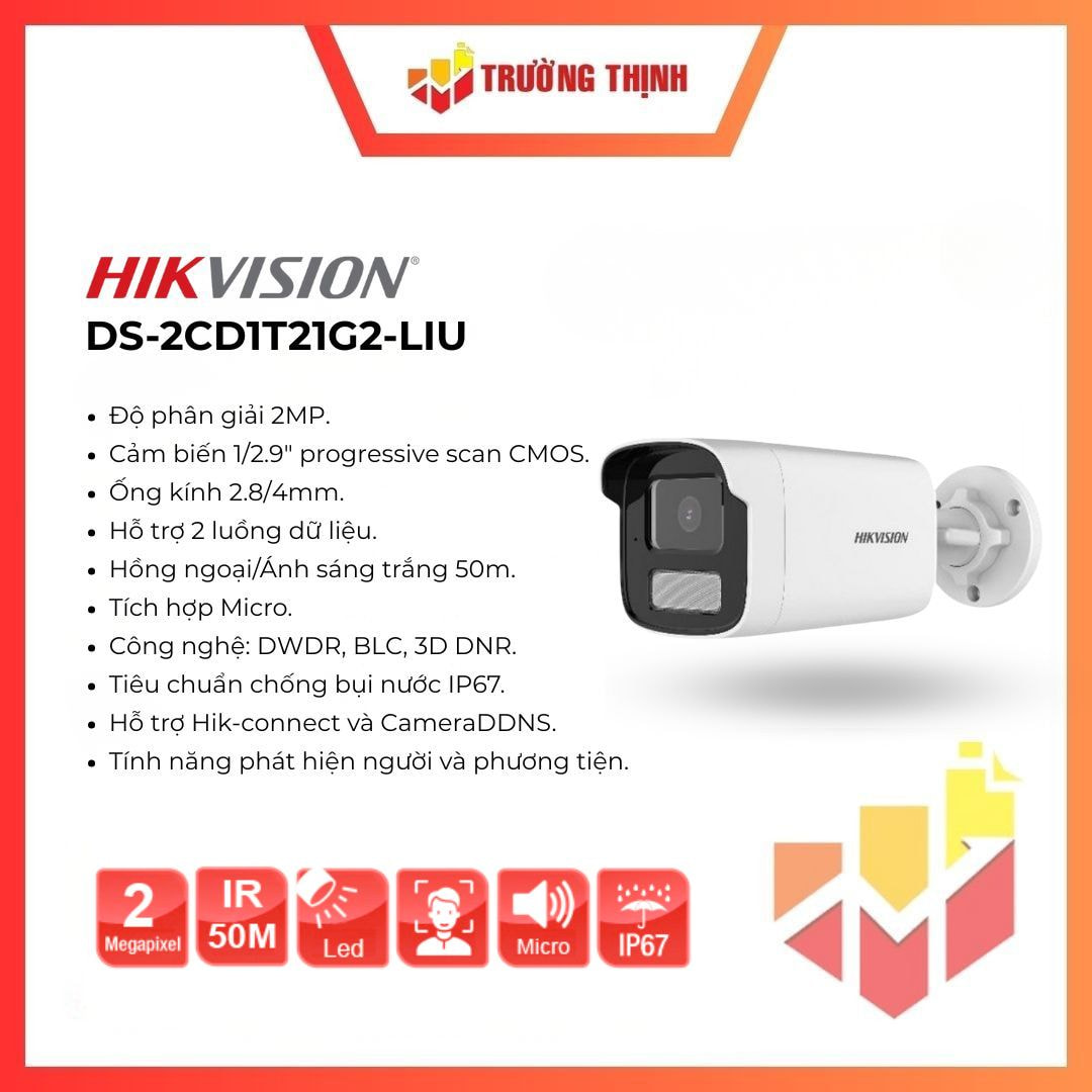 Camera HIkvision DS-2CD1T21G2-LIU