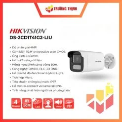 Camera Hikvision DS-2CD1T41G2-LIU chính hãng, phù hợp lắp đặt cho nhà ở, cửa hàng, văn phòng và hệ thống giám sát chuyên nghiệp.