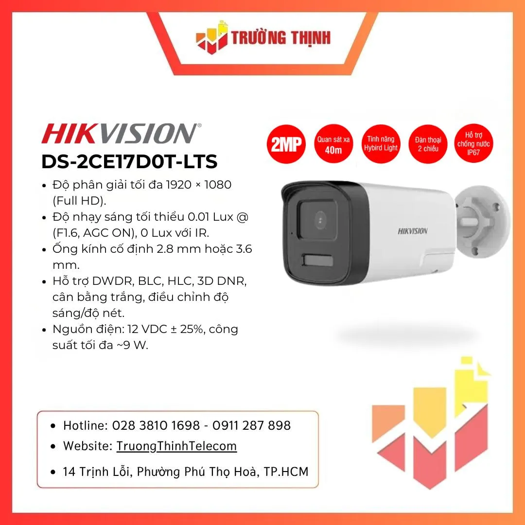 Đầu ghi DVR Hikvision DS-2CE17D0T-LTS