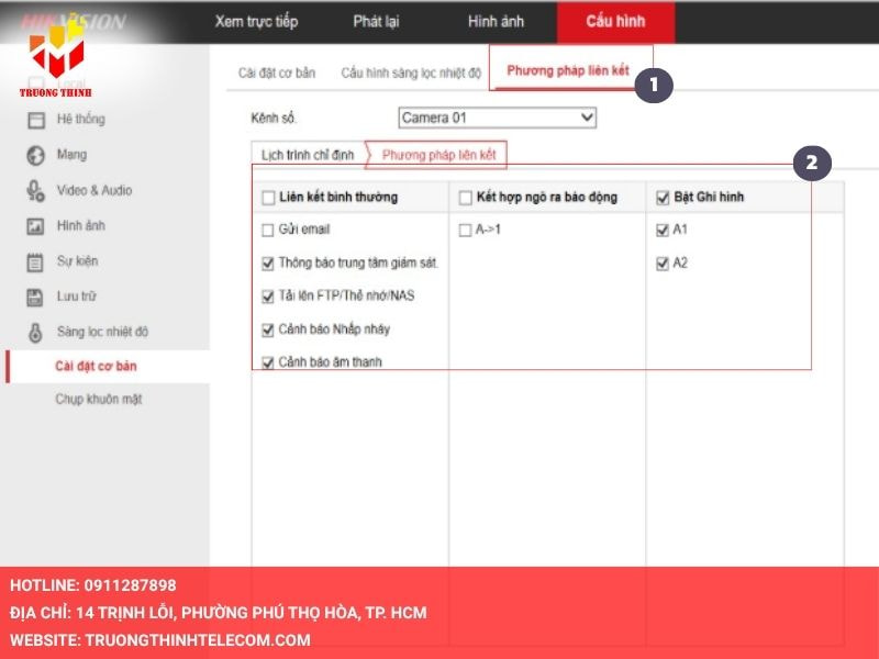 Thiết lập phương pháp liên kết