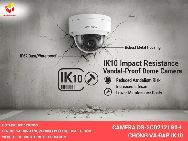 Camera DS-2CD2121G0-I chuẩn ik10