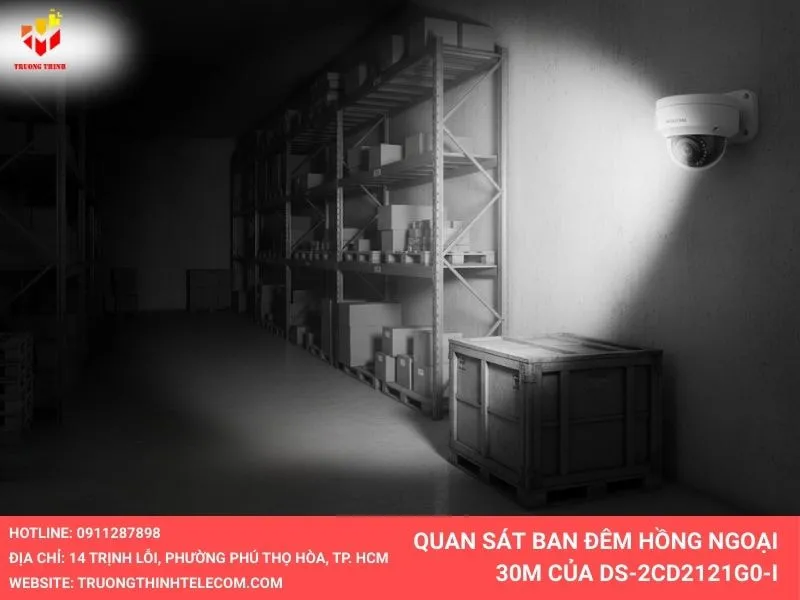 Camera DS-2CD2121G0-I quan sát ban đêm