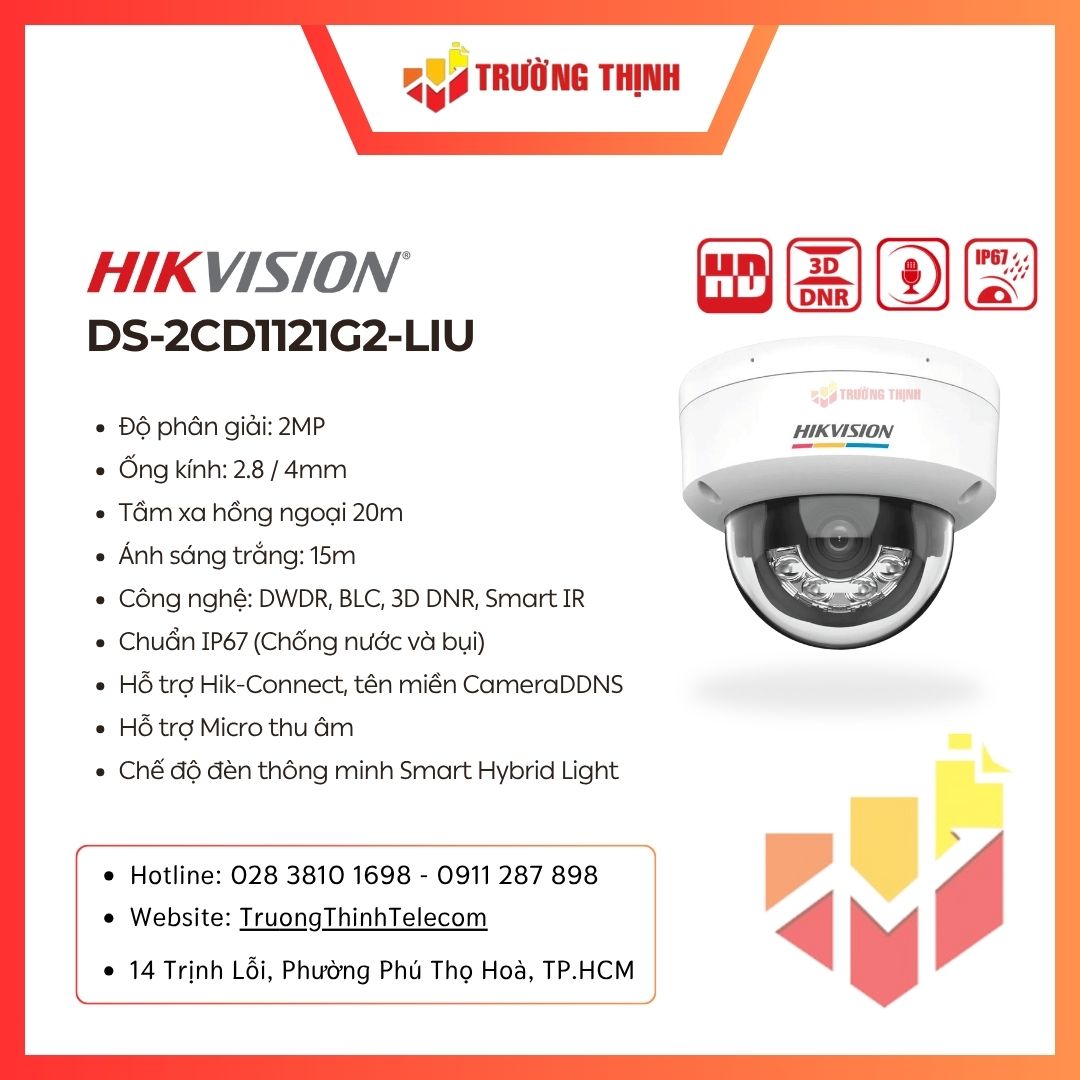 Camera Hikvision DS-2CD1121G2-LIU