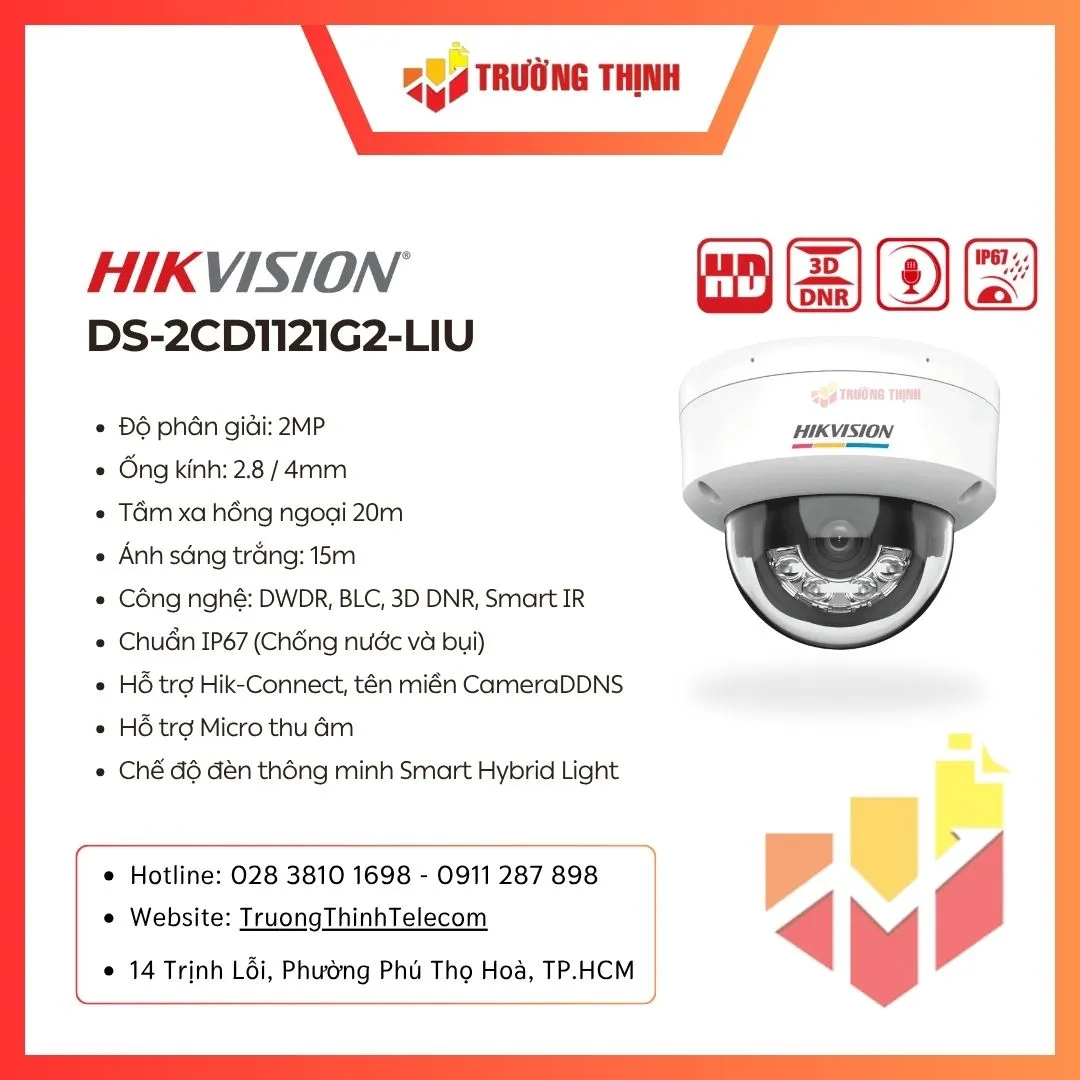 Camera HIVISION DS-2CD1121G2-LIU