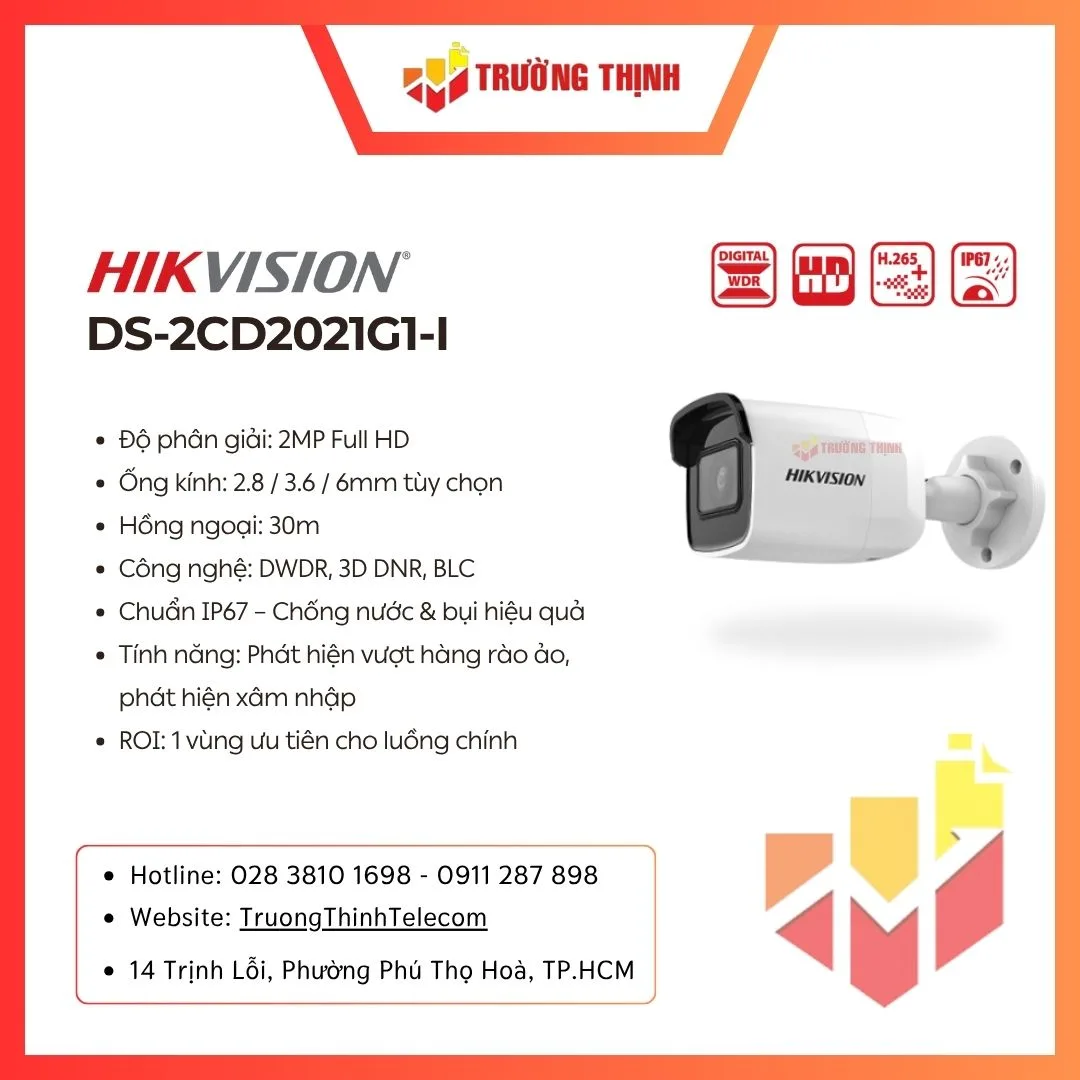 Camera HIkvision DS 2CD2021G1-i-