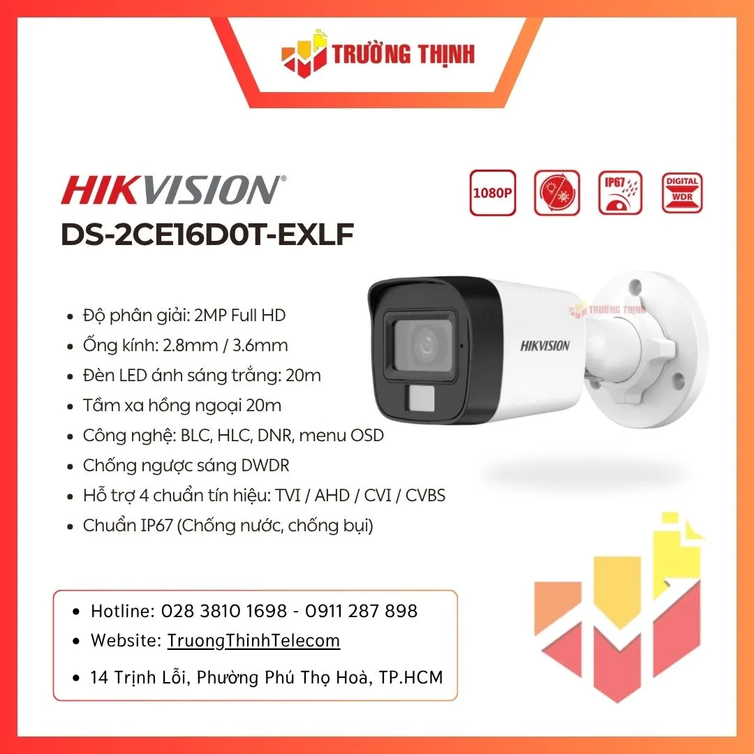 Đầu ghi DVR Hikvision DS-2CE16D0T-EXLF