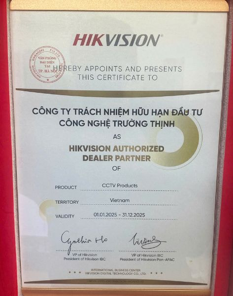 Chứng nhận Hikvision 2025