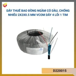 Dây thuê bao đồng ngầm có dầu, chống nhiễu 2x2x0.5 mm VCOM (D220015)