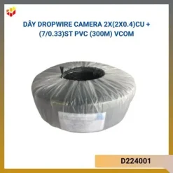 Dây Dropwire Camera 2x(2x0.4)Cu + (7/0.33)St PVC (300m) VCOM (D224001)