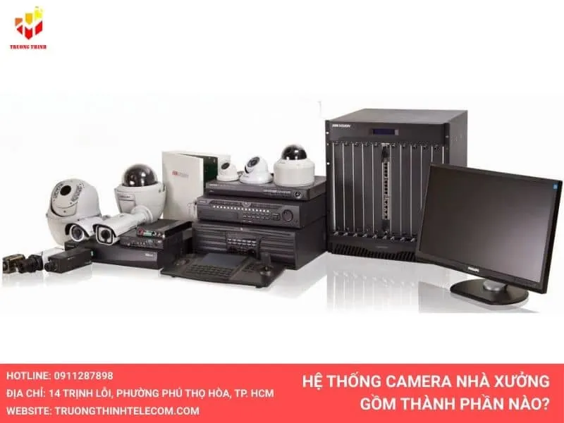Hệ thống camera cho nhà xưởng bao gồm các thành phần