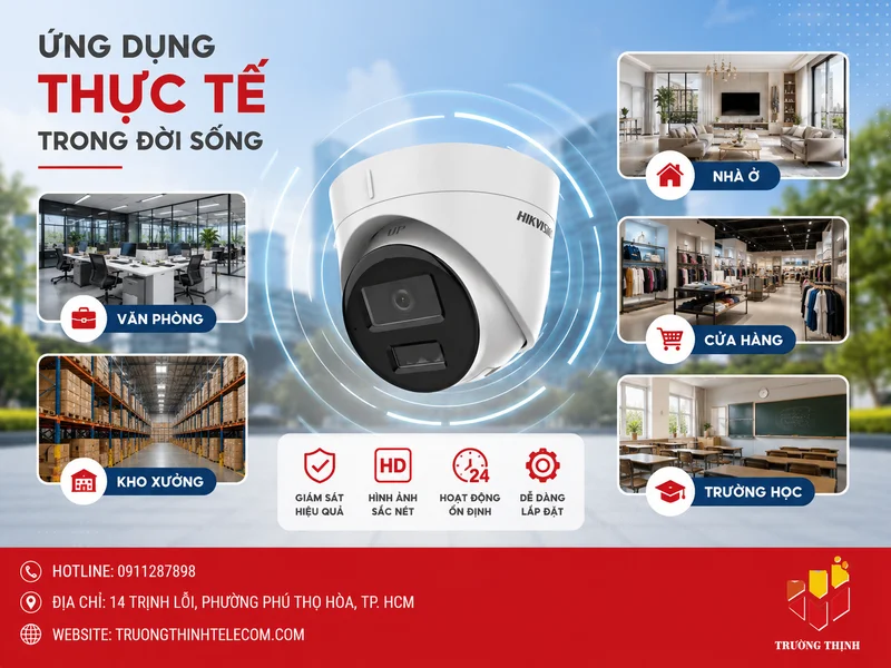 Ứng dụng thực tế của Hikvision DS-2CD1321G2-LIU trong đời sống