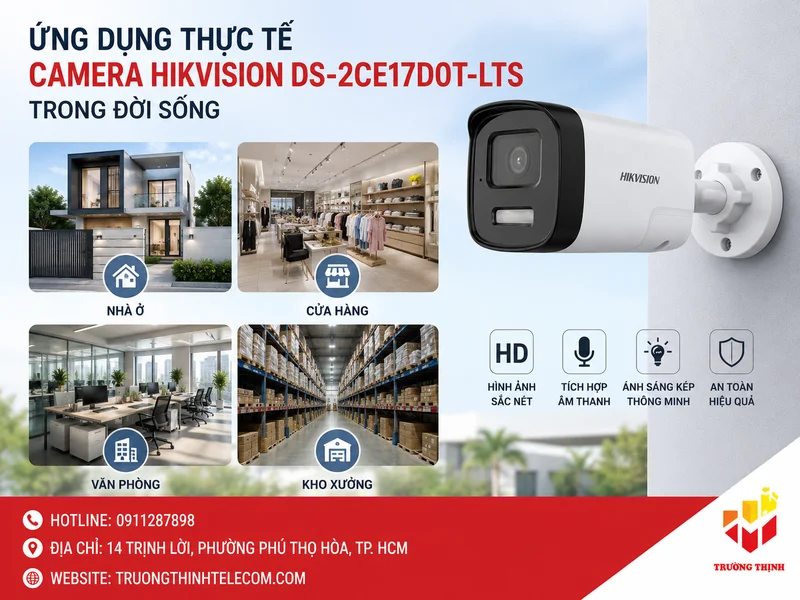 Ứng dụng thực tế của camera Hikvision DS-2CE17D0T-LTS trong đời sống