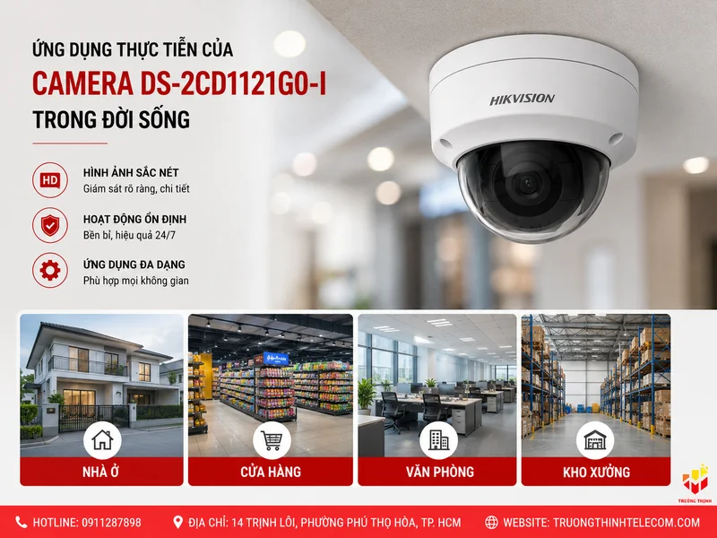 Ứng dụng thực tiễn của Camera DS-2CD1121G0-I trong đời sống