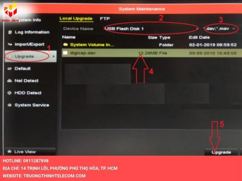 Cách cập nhật firmware đầu ghi Hikvision trên màn hình