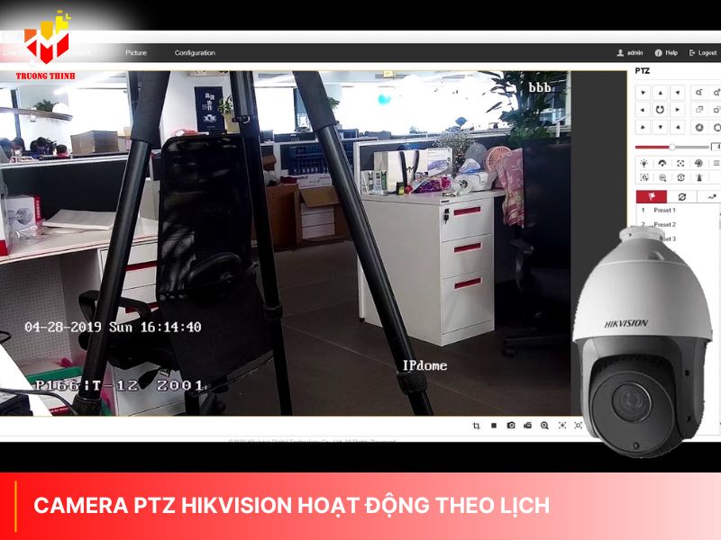 Camera PTZ Hikvision hoạt động theo lịch