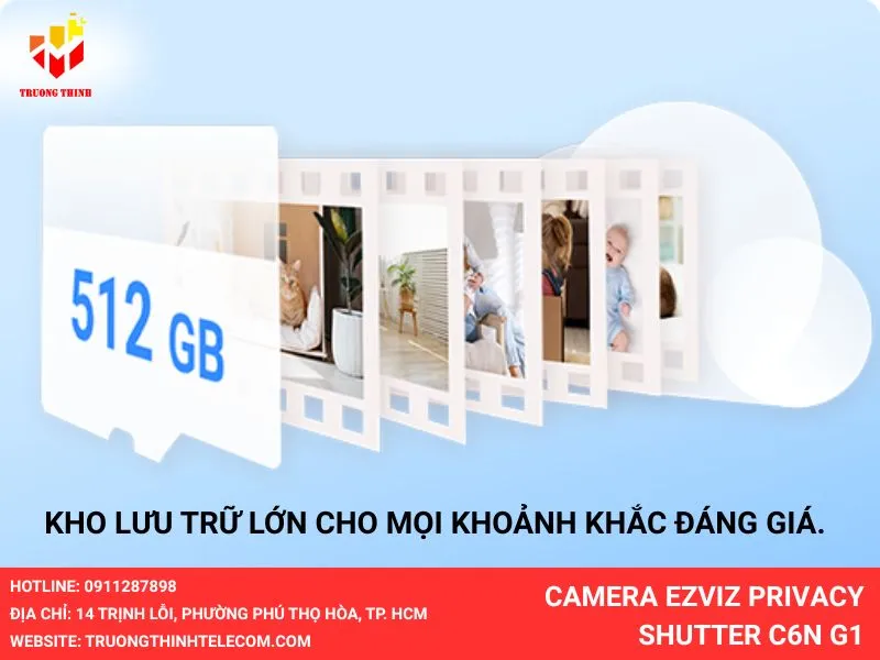 Camera EZVIZ thẻ nhớ 512GB C6N G1