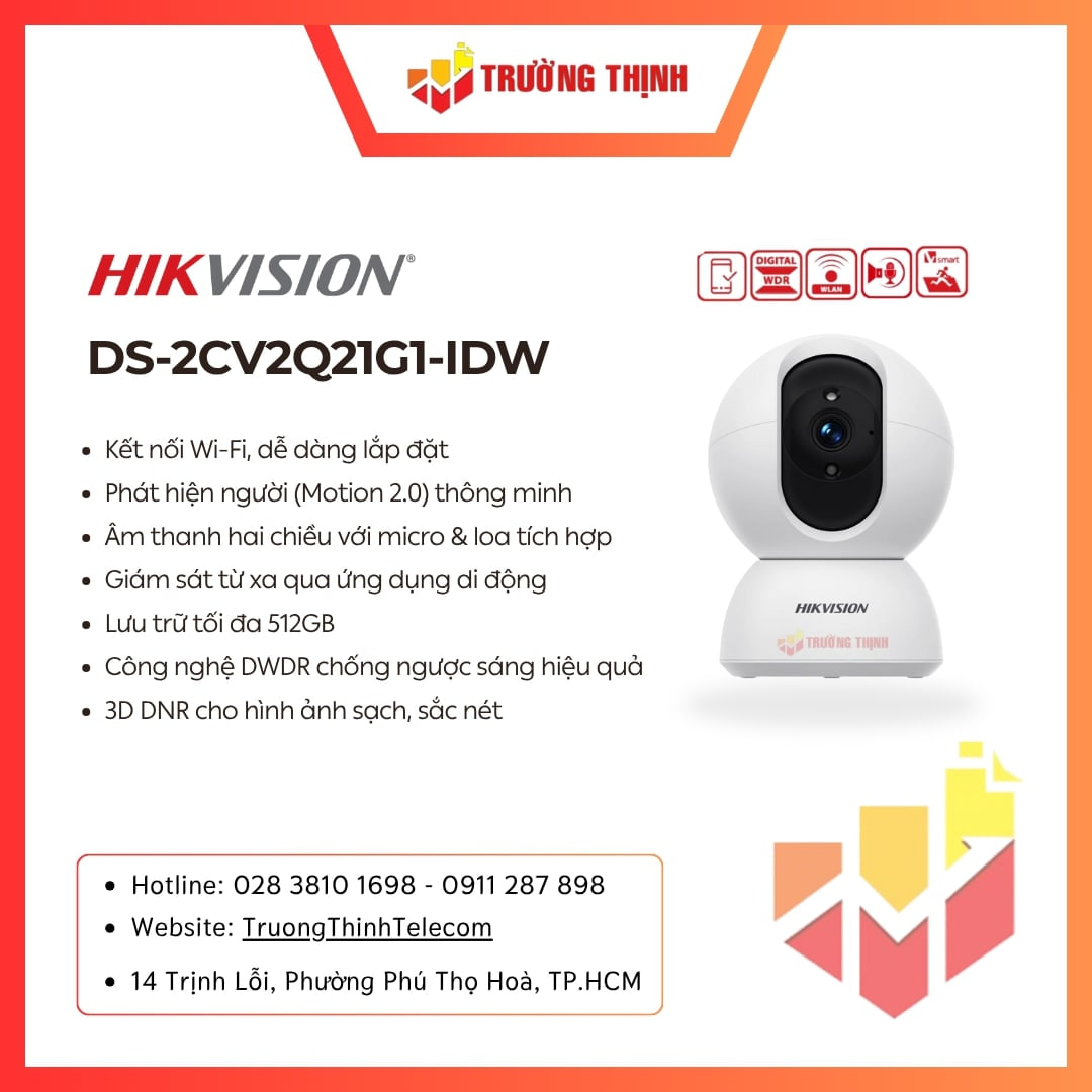 Camera Wifi 2MP HIKVISION DS-2CV2Q21G1-IDW (W)